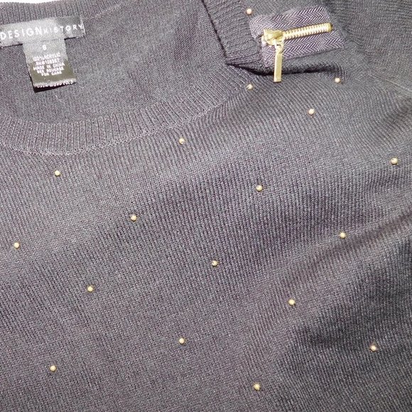 Design History Black Embellished Sweater Dress - Picture 6 of 7